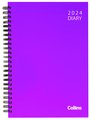 DIARY 2024 Collins Diary A51 Vivid Wiro Hardcover Even Year