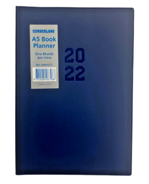 Diary 2022 Cumberland A5 Monthly Planner MTV