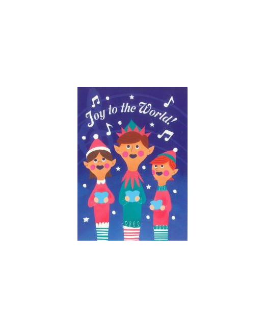 Xmas Cards Boxed 10 Pack Carolling Elves