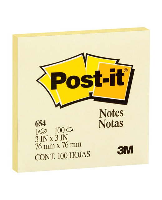 Post-It Yellow Notes 76x76mm 100 sheets 