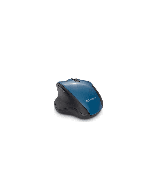 VERBATIM SILENT ERGONOMIC WIRELESS MOUSE BLUE