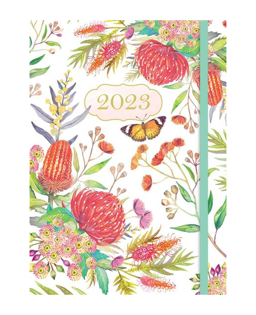 2023 Diary Native Floral Week To View Stationery Diaries Onehunga