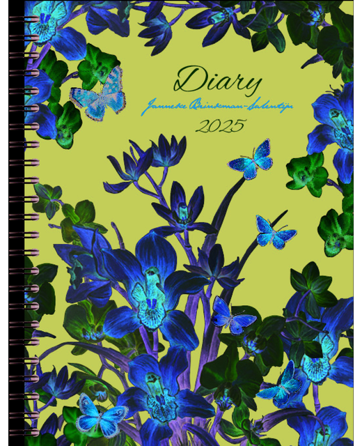 2025 Collins J. Brinkman Flower Series 230x167MM Week To View Wiro Diary