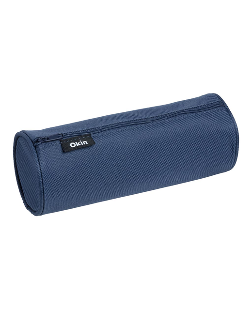 OKIN PENCIL CASE TUBE NAVY BLUE 21X8CM