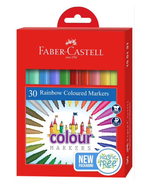 FELT TIP MARKERS 45F - RAINBOW TUB OF 30