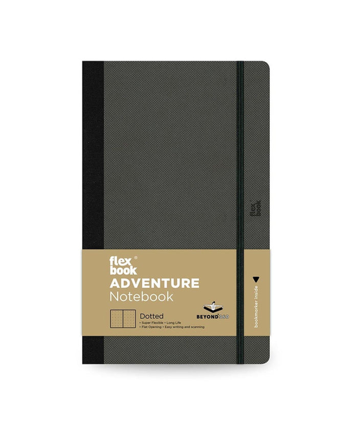 FLEXBOOK ADVENTURE NOTEBOOK MEDIUM DOTTED OFF BLACK