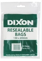 ZIP LOCK BAG DIXON 130X200MM CLEAR PK 50