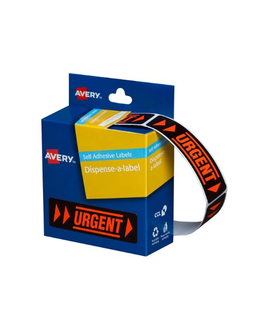 LABEL DISP AVERY URGENT PK 125