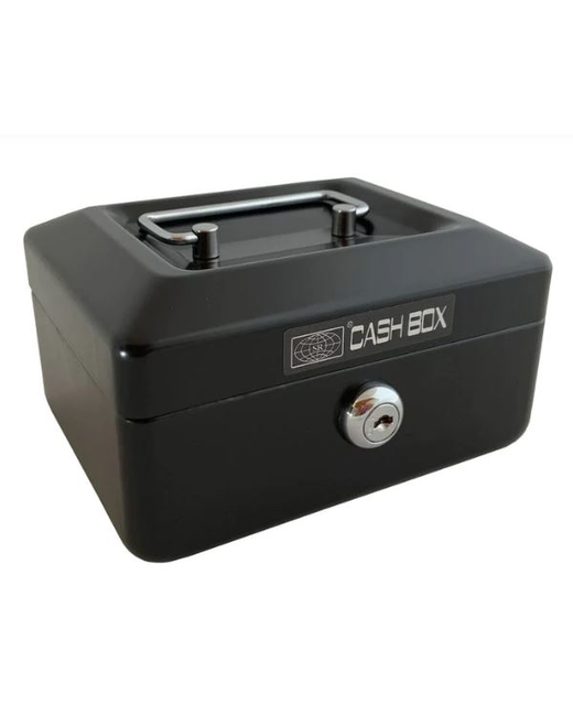 CASH BOX 6" BLACK  152X118X80MM 