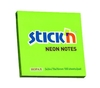 STICKN NOTES 76X76 100SHT NEON GREEN