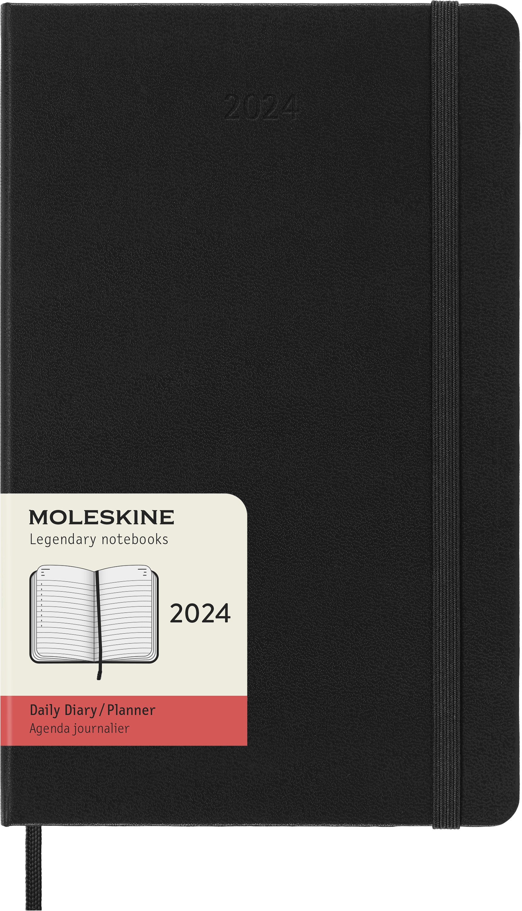 DIARY 2024 Moleskine Diary 12 Month Daily SC Pocket Black Stationery