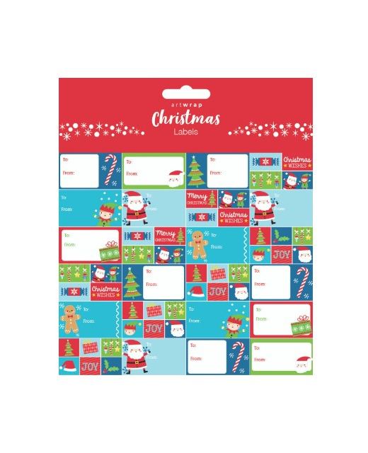 XMAS LABEL SHEET 168 PK KIDS