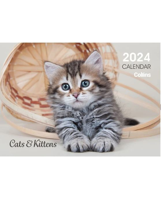 Collins 2024 Rosebank Wall Calendar A4 Cats & Kittens - Gifts ...