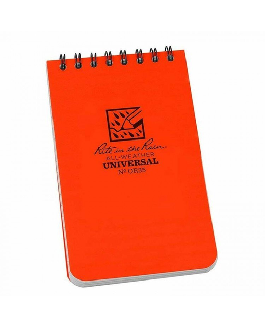 RITE IN THE RAIN TOP SPIRAL NOTEBOOK ORANGE OR35