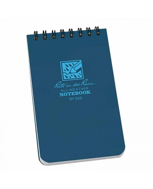 RITE IN RAIN 235 ALL WEATHER TOP SPIRAL NOTEBOOK BLUE 