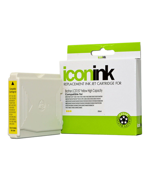 Icon Compatible Brother LC37 LC57 Yellow Ink Cartridge