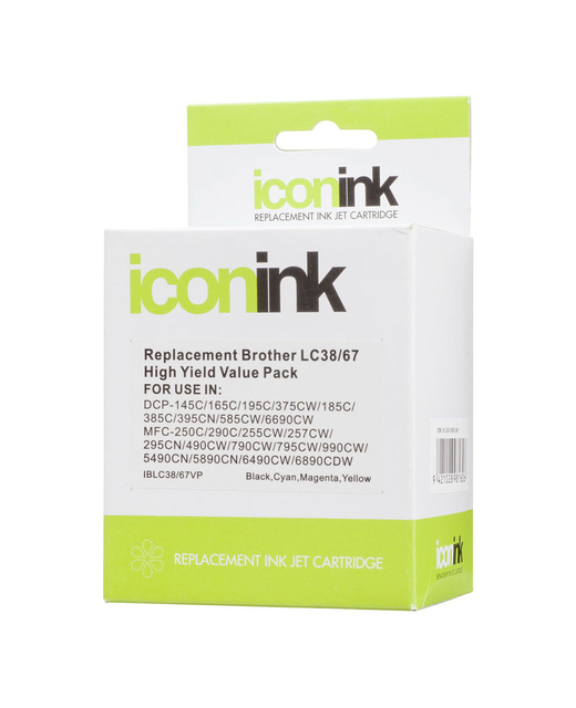 Icon Compatible Brother LC38 LC67 BCMY Ink Value Pack