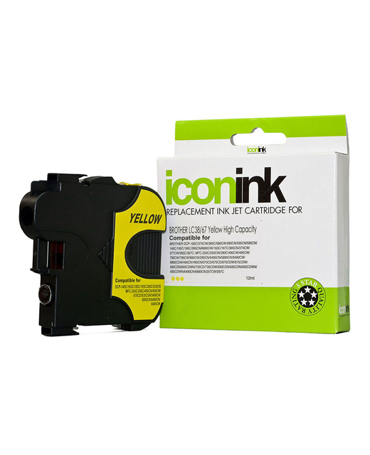 Icon Compatible Brother LC38 LC67 Yellow Ink Cartridge