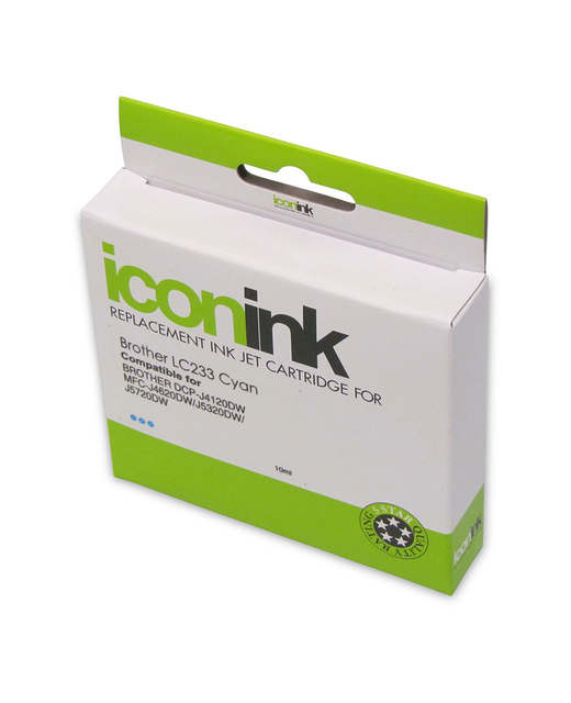 Icon Compatible Brother LC233 Cyan Ink Cartridge