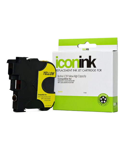 Icon Compatible Brother LC39 Yellow Ink Cartridge