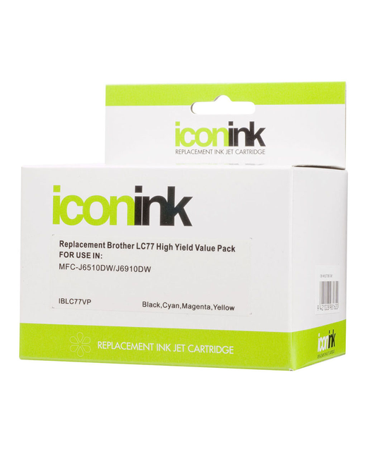 Icon Compatible Brother LC77XL BCMY Ink Value Pack