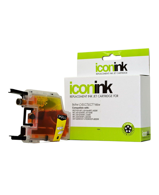 Icon Compatible Brother LC77 LC73 LC40 Yellow Ink Cartridge