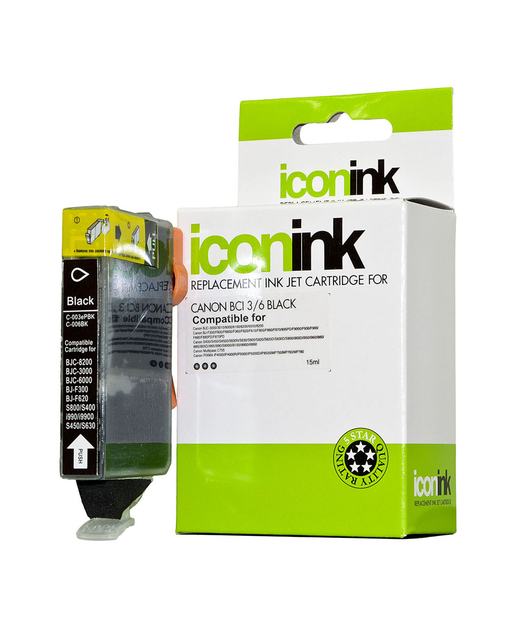 Icon Compatible Canon BCI3 Black Ink Cartridge