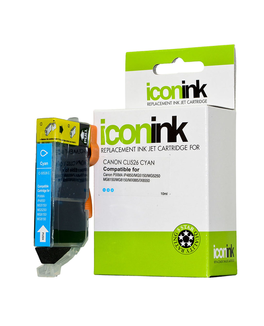 Icon Compatible Canon CLI526 Cyan Ink Cartridge