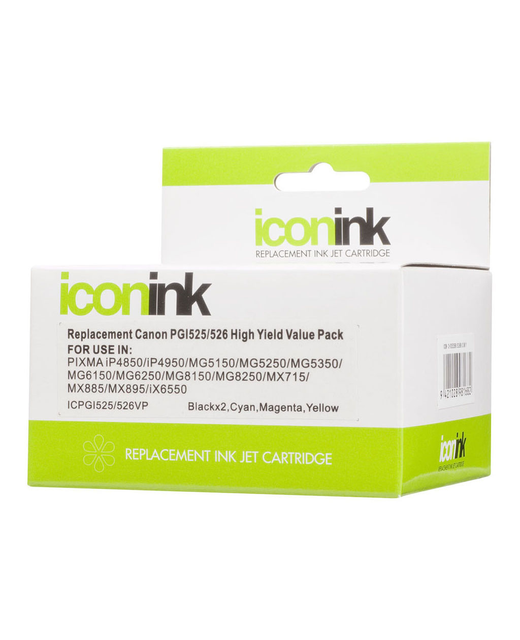 Icon Compatible Canon PGI525 CLI526 BBCMY Ink Value Pack