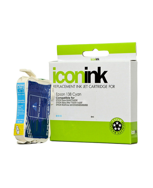 Icon Compatible Epson 138 Cyan Ink Cartridge