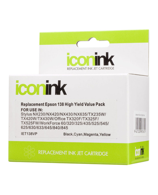 Icon Compatible Epson 138 BCMY Ink Value Pack