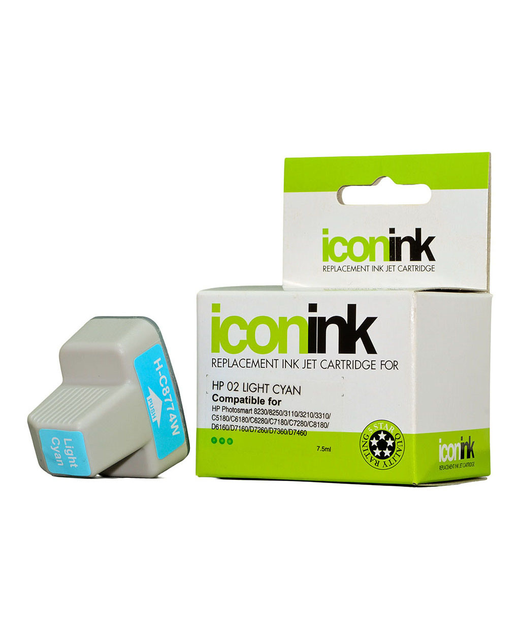 Icon Compatible HP 02 Light Cyan Ink Cartridge (C8774WA)