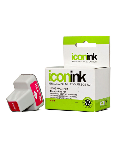 Icon Compatible HP 02 Magenta Ink Cartridge (C8772WA)