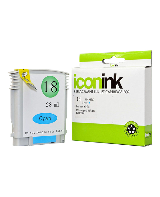 Icon Compatible HP 18 Cyan Ink Cartridge (C4937A)