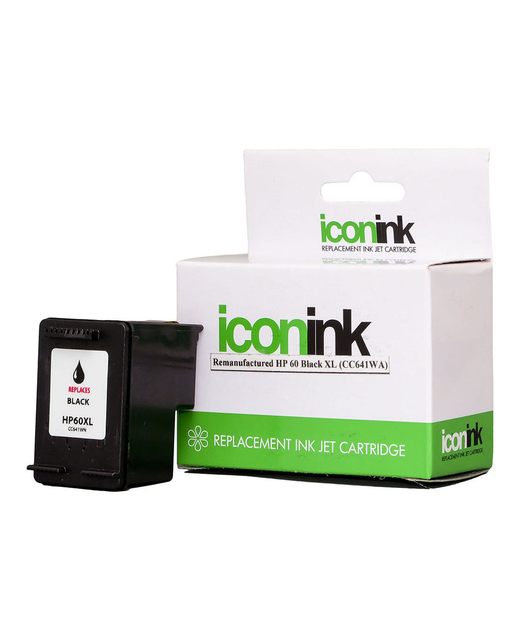 Icon Remanufactured HP 60 Black XL Ink Cartridge (CC641WA)