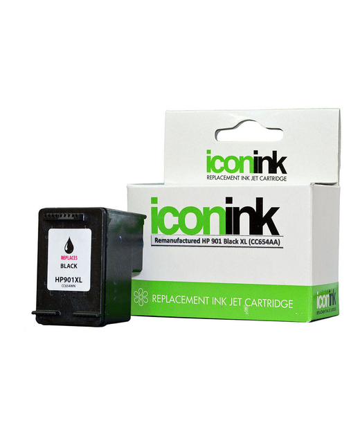 Icon Remanufactured HP 901 Black XL Ink Cartridge (CC654A)