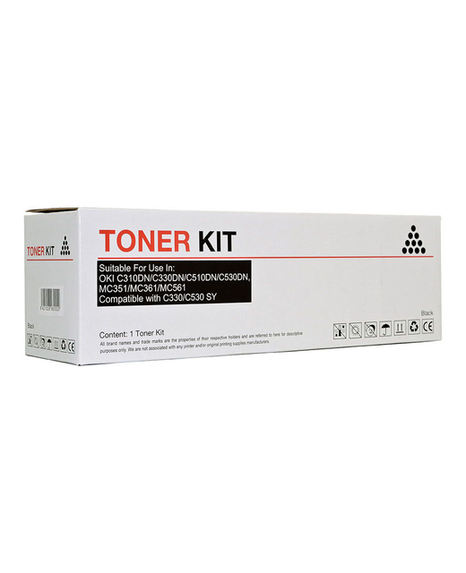 Icon Compatible OKI C310 C330 C510 C530 Black Toner Cartridge (44469805)