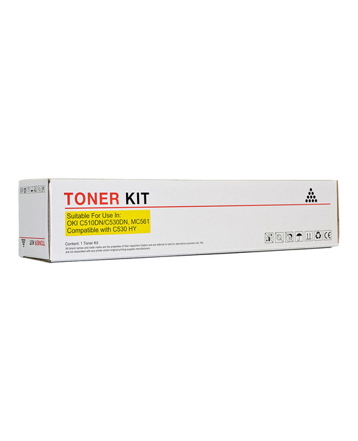 Icon Compatible OKI C510 C530 MC561 Yellow Toner Cartridge (44469725)