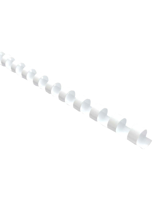 OKIN BINDING COIL PLASTIC 10MM WHITE PACK OF 100