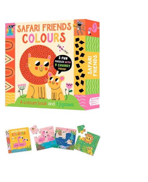 SAFARI FRIENDS COLOURS PUZZLES & PLAY