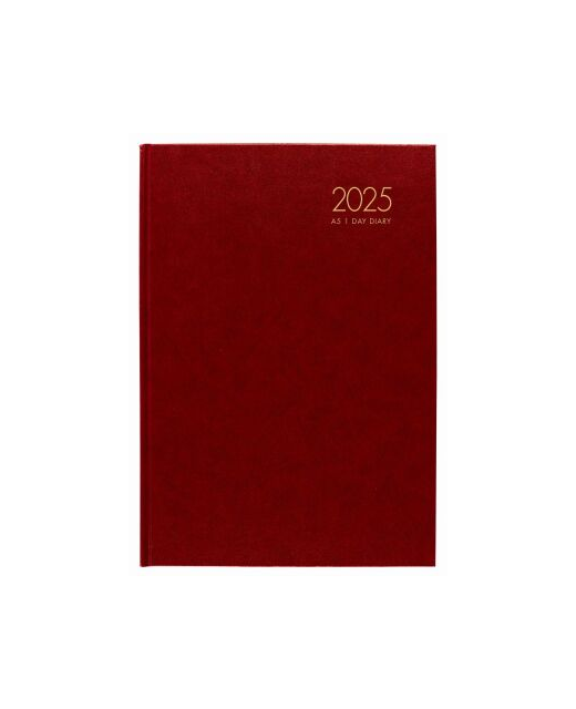 2025 Collins Windsor A51 Day To Page Diary Red