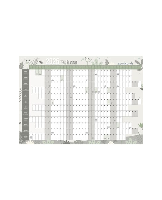 2025 Eurobrands A3 Designer Wallplanner Unlaminated