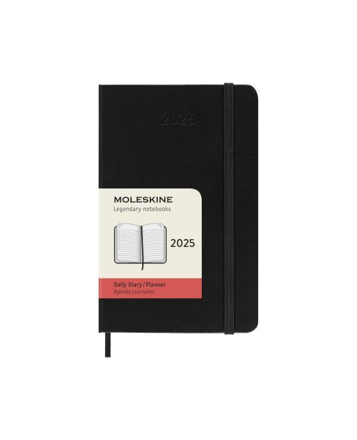 2025 Moleskine Diary 12 Month Daily HC Pocket Black