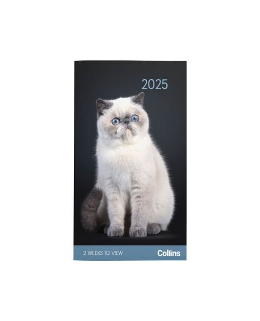 2025 Collins Diary Slim Cats & Dogs 2 Weeks to View