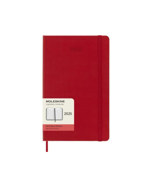 2025 Moleskine Diary 12 Month Daily HC Large Scarlet Red