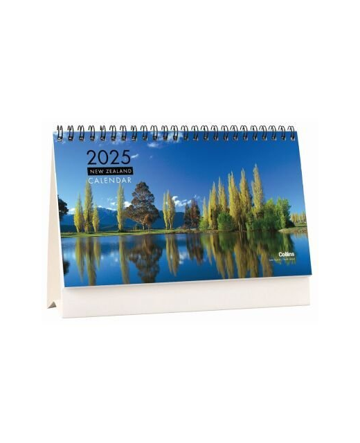 2025 Collins Calendar Flip Over Desk NZ Pictorial 210x150mm