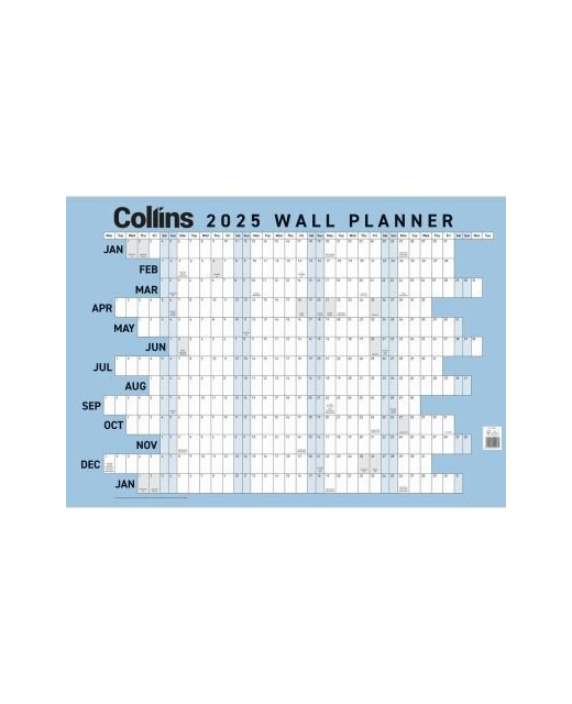 2025 Collins Wallplanner Large Laminated 700x990mm