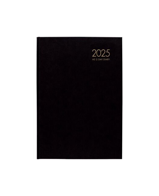 2025 Collins Windsor A52 2 Day To Page Diary Black