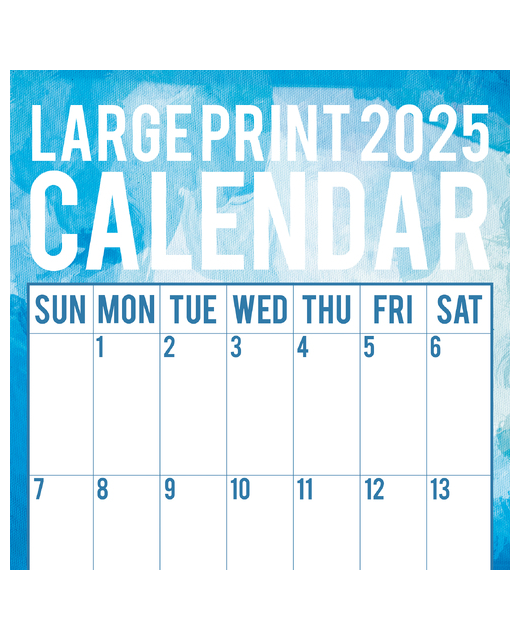 2025 LARGE PRINT CALENDAR 