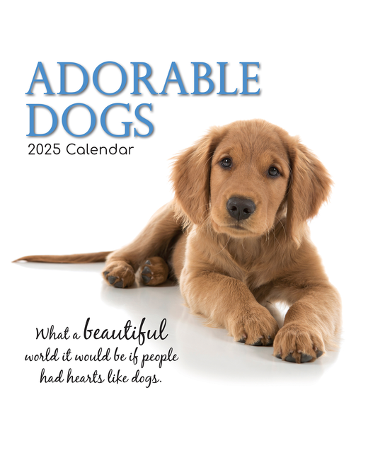 2025 SQUARE CALENDAR ADORABLE DOGS